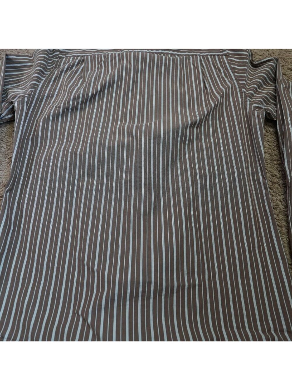 Abercrombie & Fitch Button Up Shirt Mens M Brown Muscle Fit Long Sleeve Cotton - Picture 9 of 10